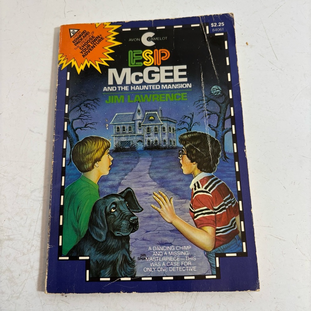🛍️3/$30 Vintage ESP McGee & the haunted mansion by Jim Lawrence - Good